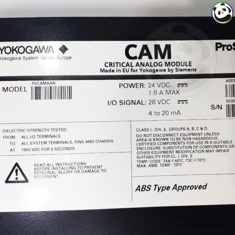 YOKOGAWA PSCAMAAN A5E0023936304 CRITICAL ANALOG MODULE ProSafe-PLC..jpg