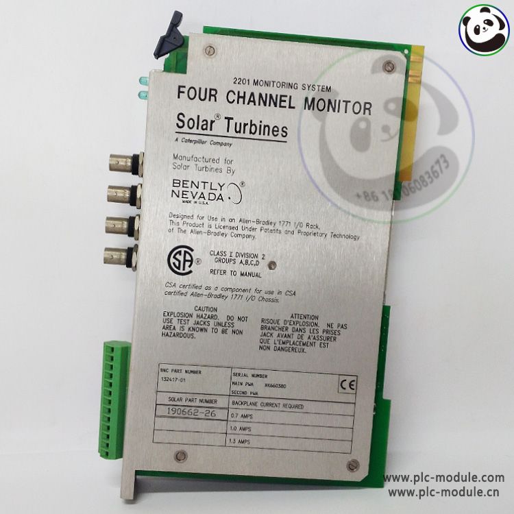 Bently Nevada 132417-01 Four Channel 2201 Monitoring System 190662-26.jpg