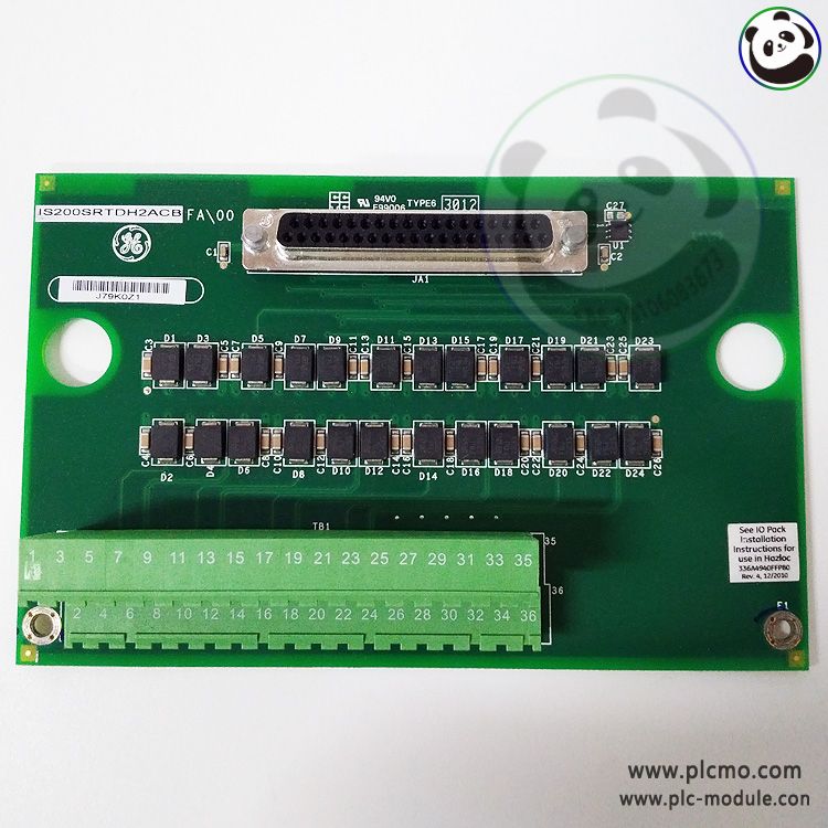 GE IS200SRTDH2ACB Terminal Board Mark VI
