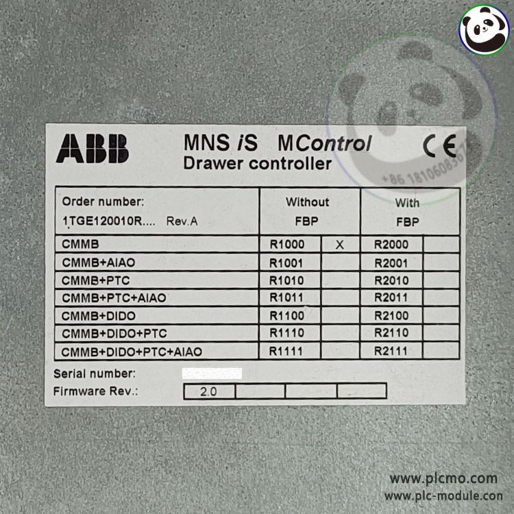 ABB 1TGE120010R... Rev MNS iS MControl drawer controller.jpg